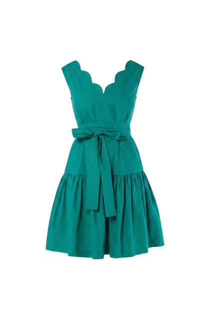 Ramona Jumpsuit in Malachite Green Cotton Jumpsuits CHRISTINE ALCALAY