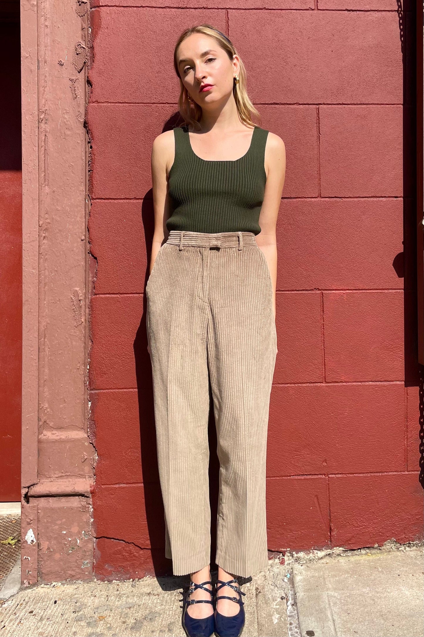 Piper Pant in Wide Wale Corduroy Pant CHRISTINE ALCALAY Ash 0 