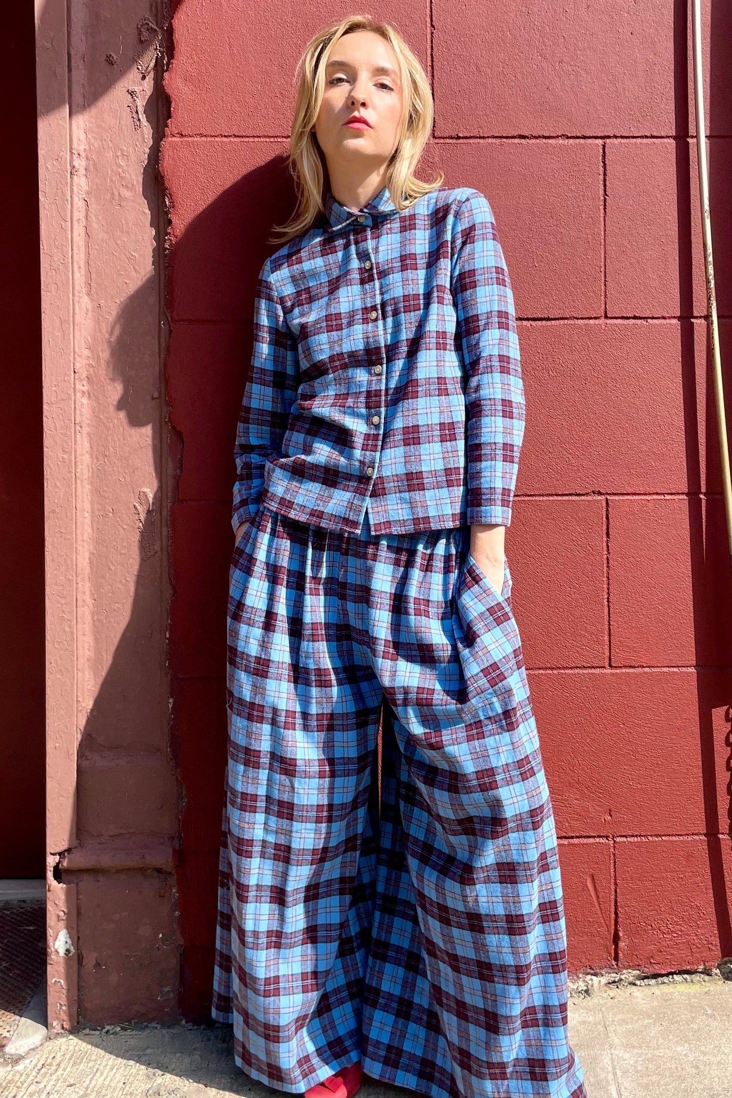 Gretchen Pant in Seaside Flannel Pant CHRISTINE ALCALAY   