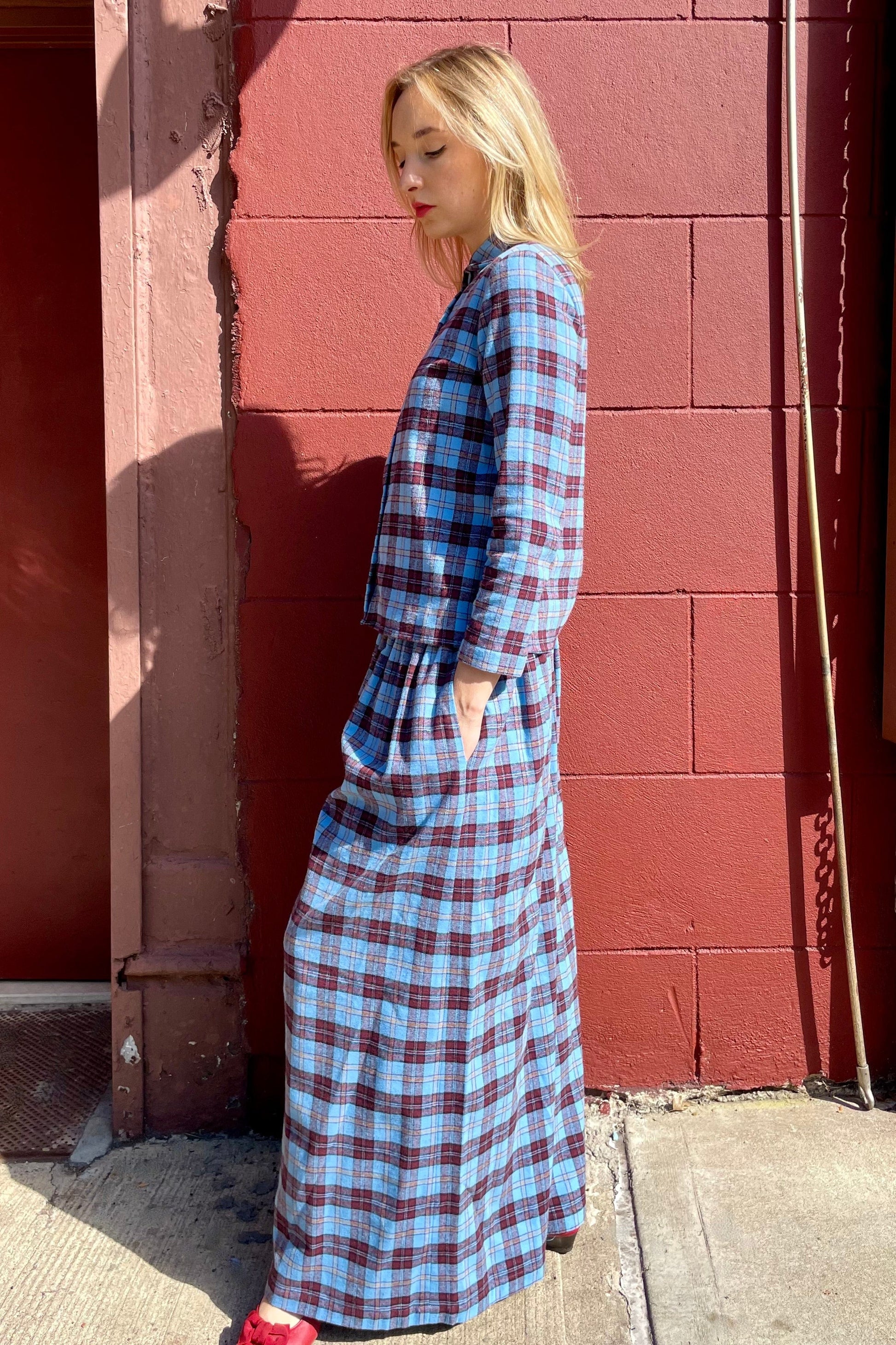 Gretchen Pant in Seaside Flannel Pant CHRISTINE ALCALAY   