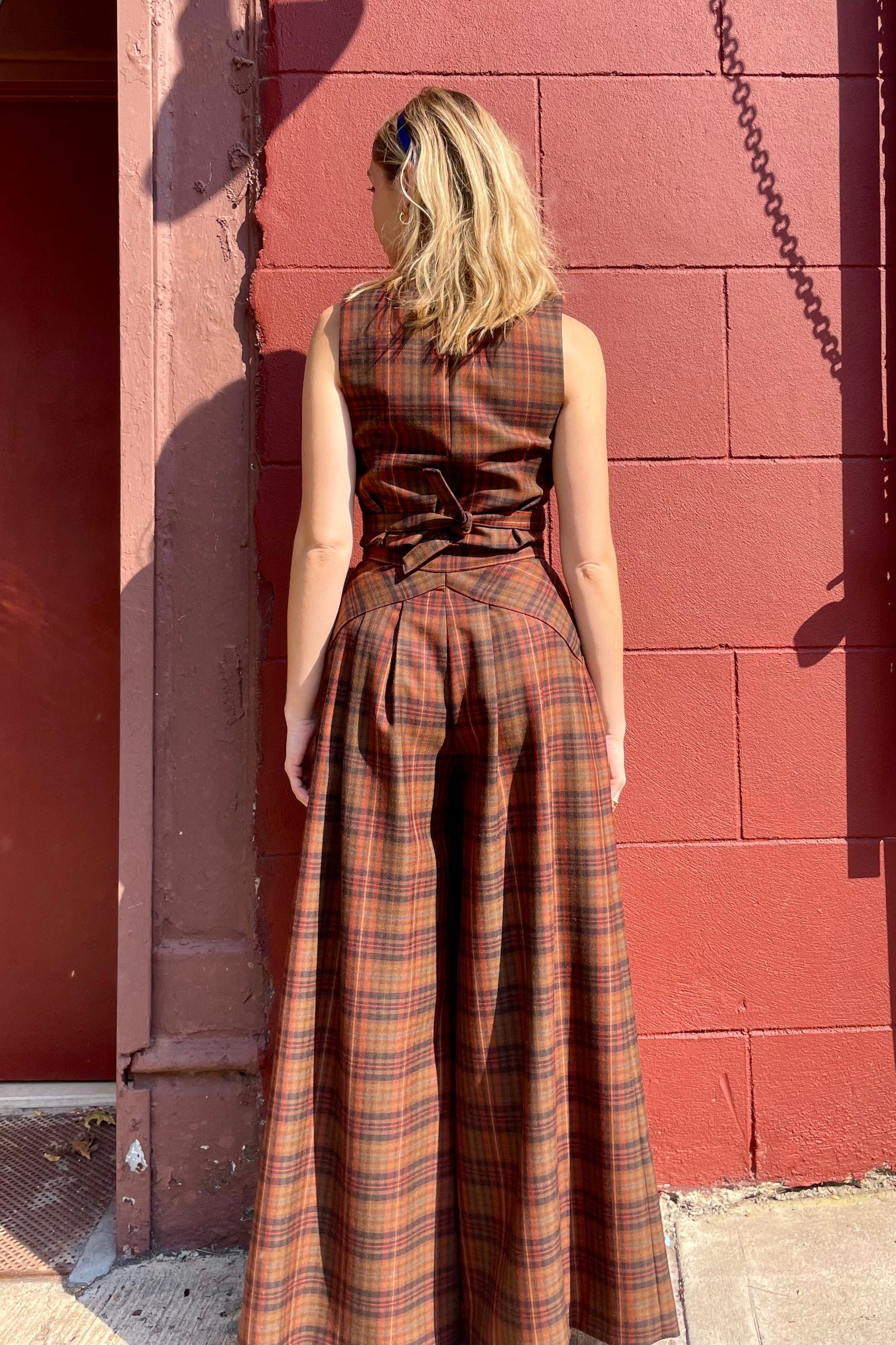 Katherine Pant in Fireside Plaid Wool Pant CHRISTINE ALCALAY   