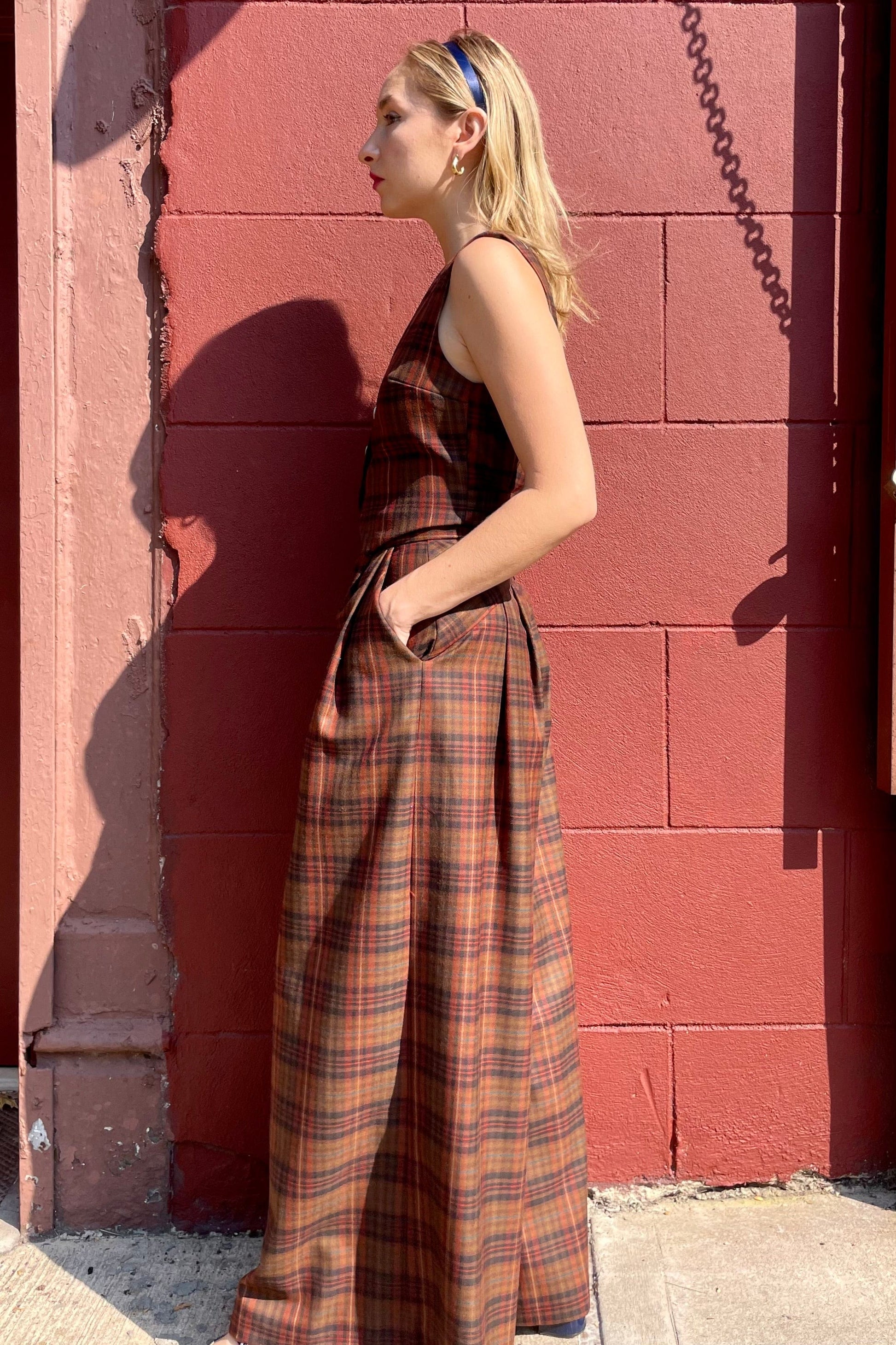 Katherine Pant in Fireside Plaid Wool Pant CHRISTINE ALCALAY   