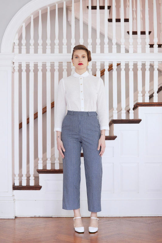 Piper Pant in Stripe Denim Pant CHRISTINE ALCALAY   