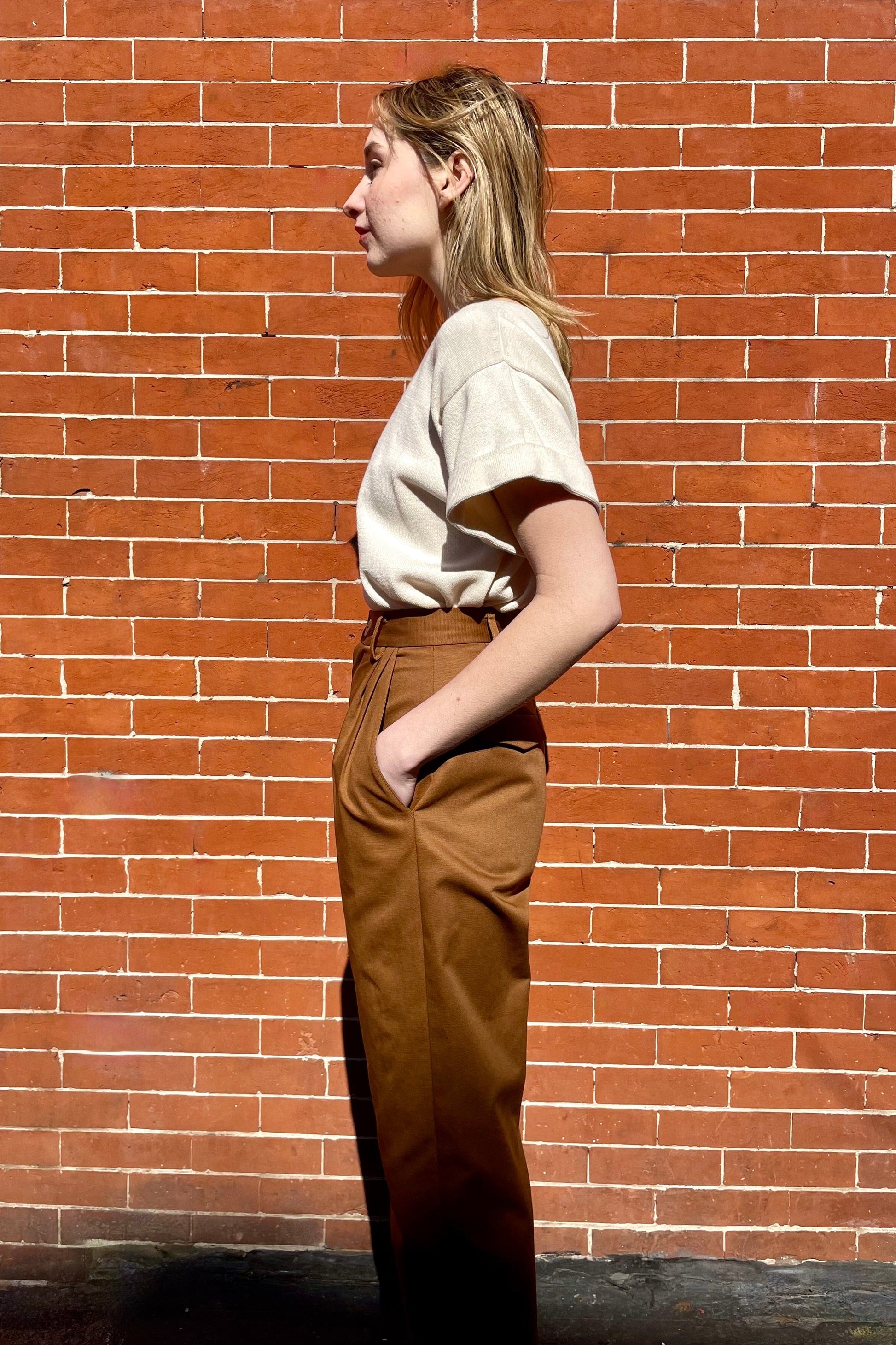 Sophia Pant in Cotton Twill Pant CHRISTINE ALCALAY   