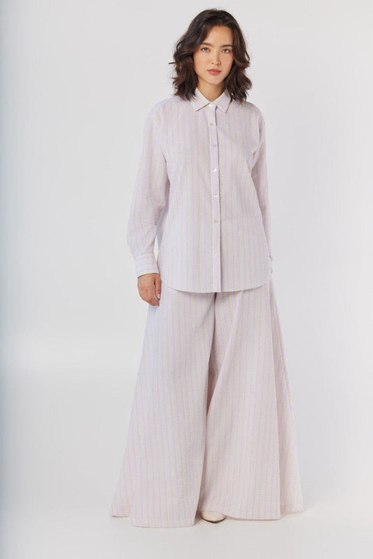 Angela Pants in Candy Stripe Seersucker Pants CHRISTINE ALCALAY