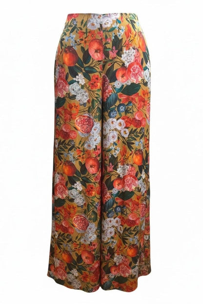 Angela Pants in Pom Floral Washed Silk Pants CHRISTINE ALCALAY
