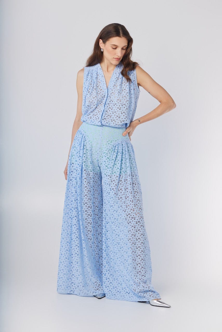 Victoria Pant in Bluebell Lace Pants CHRISTINE ALCALAY Bluebell 0