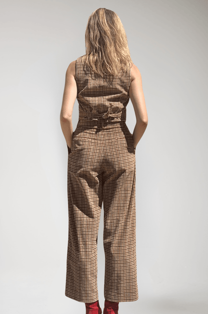 Charlie Pant in Italian Corduroy Houndstooth Pants CHRISTINE ALCALAY