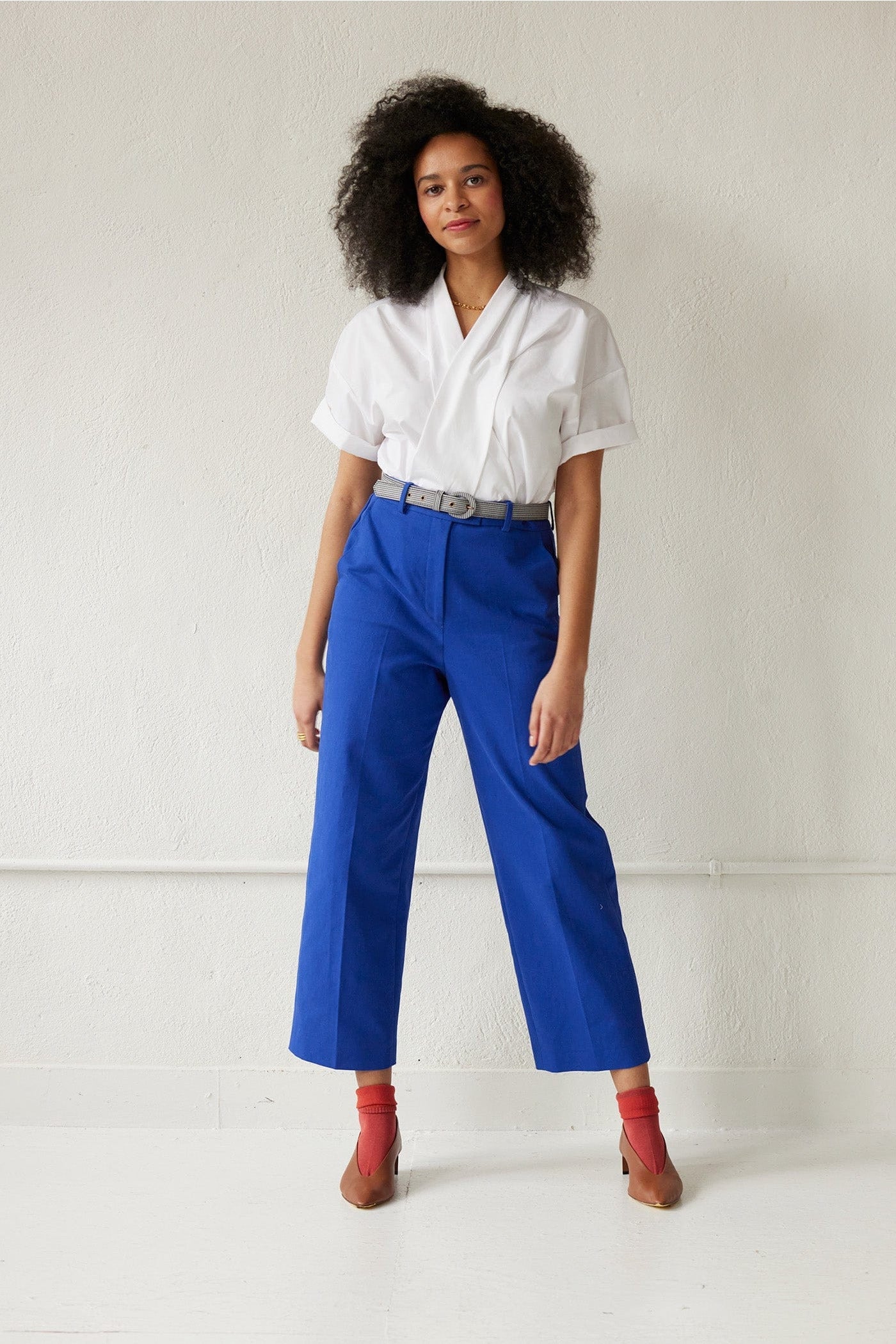 Piper Pant in Cotton Twill Pants CHRISTINE ALCALAY Cobalt 0 