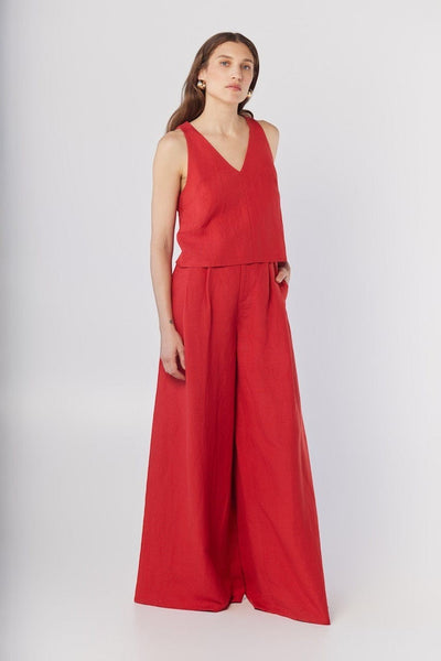 Katherine Wide Leg Pant in Linen – CHRISTINE ALCALAY