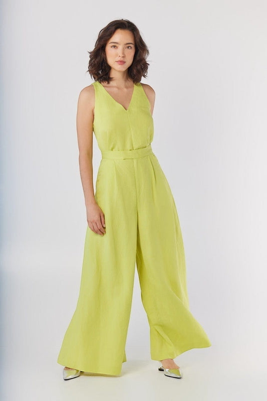 Katherine Wide Leg Pant in Linen Pants CHRISTINE ALCALAY