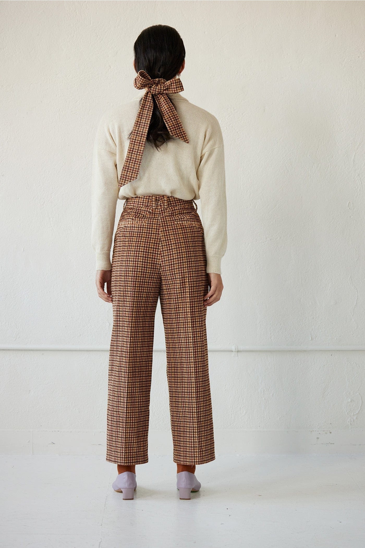 Piper Pant in in Italian Houndstooth Corduroy Pants CHRISTINE ALCALAY   