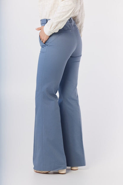Sandy Trouser in Ocean Cotton Twill Pants CHRISTINE ALCALAY