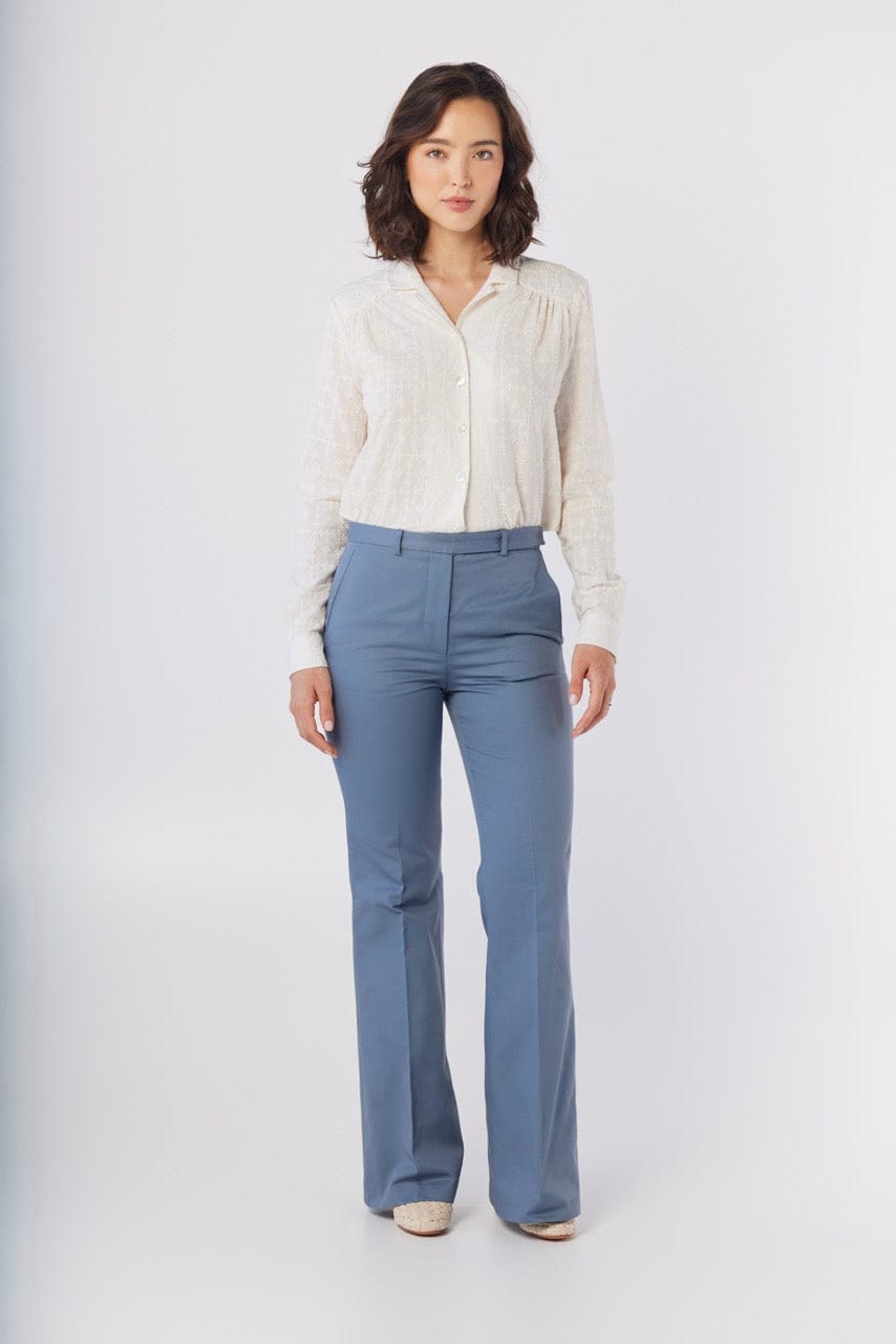 Sandy Trouser in Ocean Cotton Twill Pants CHRISTINE ALCALAY