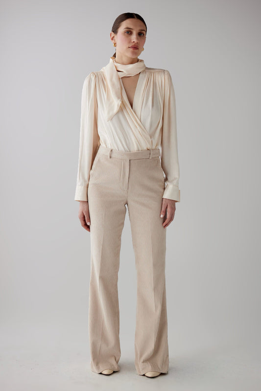 SAMPLE FW25 - Sandy Trousers in Corduroy Samples CHRISTINE ALCALAY Cream 0