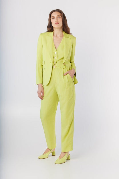 Sophia Tapered Pant in Linen Pants CHRISTINE ALCALAY