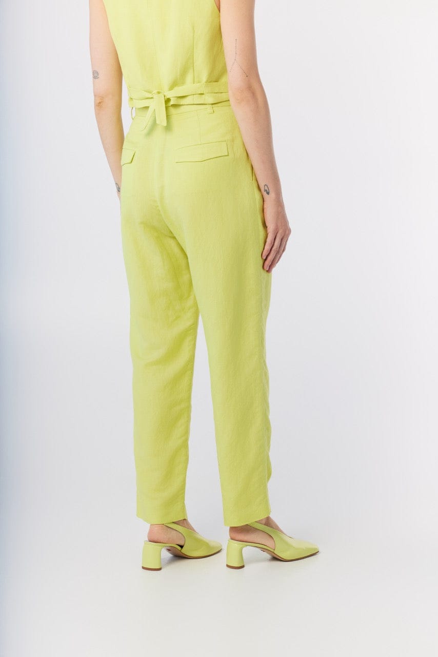 Sophia Pant in Lemongrass Linen Blend Pants CHRISTINE ALCALAY