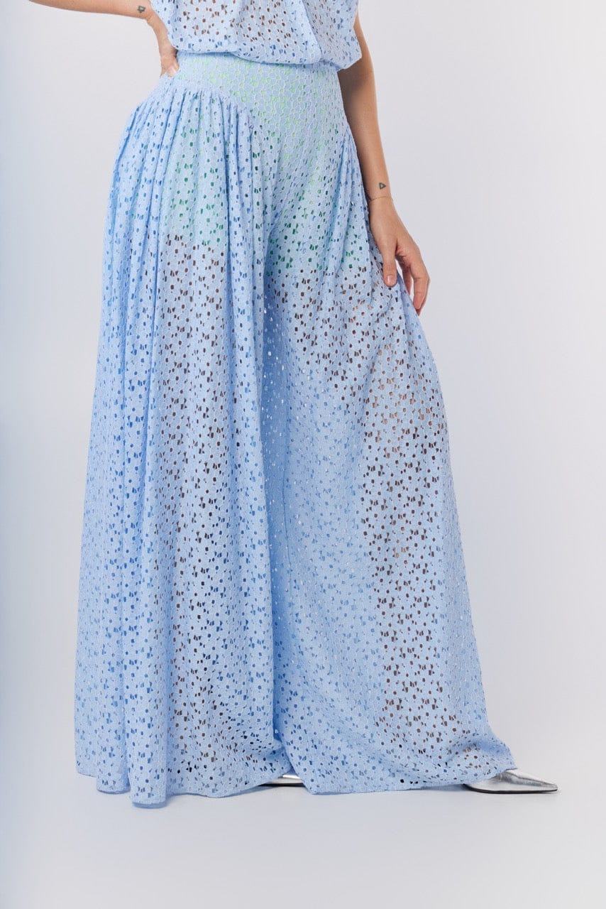 Victoria Pant in Bluebell Lace Pants CHRISTINE ALCALAY