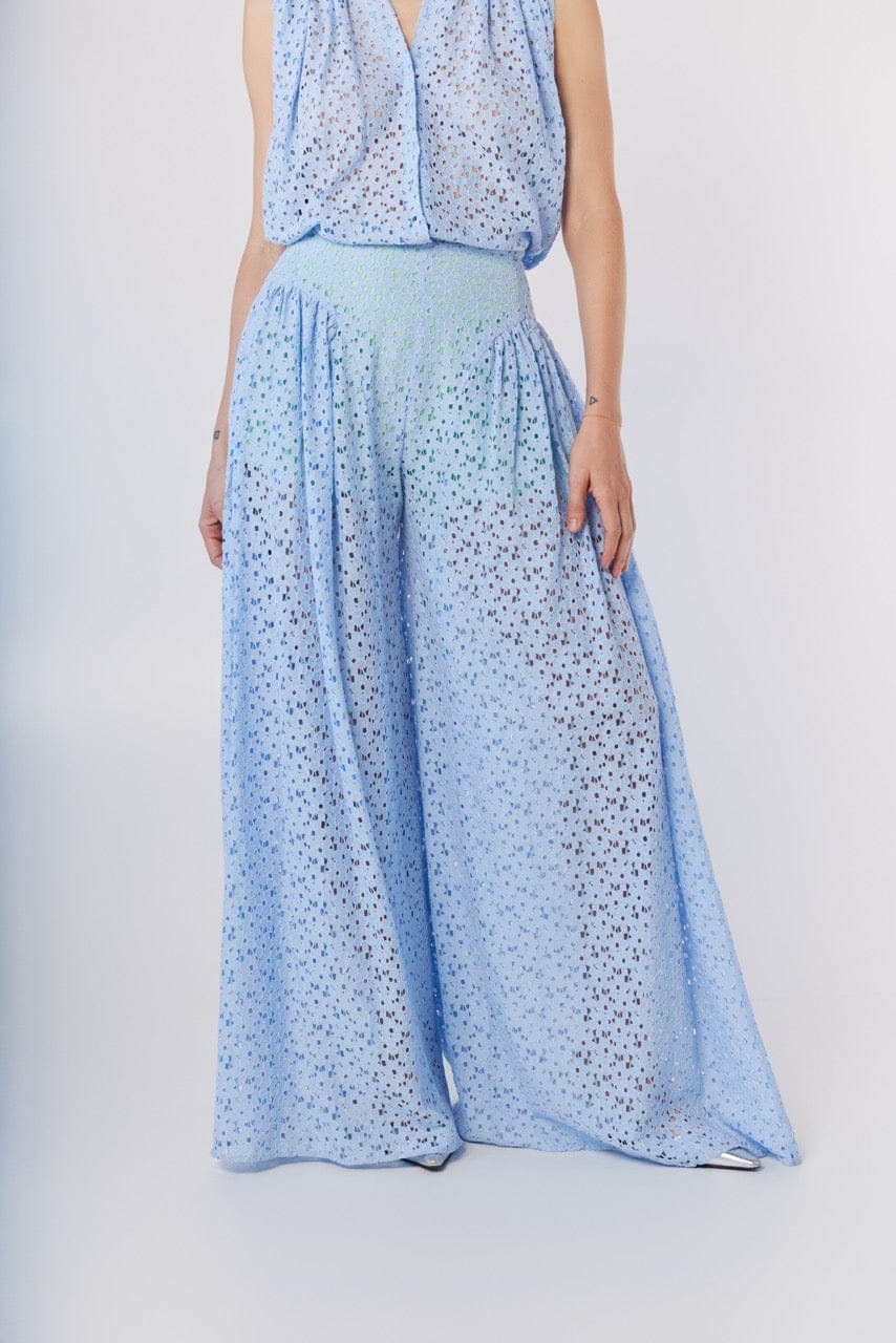 Victoria Pant in Bluebell Lace Pants CHRISTINE ALCALAY