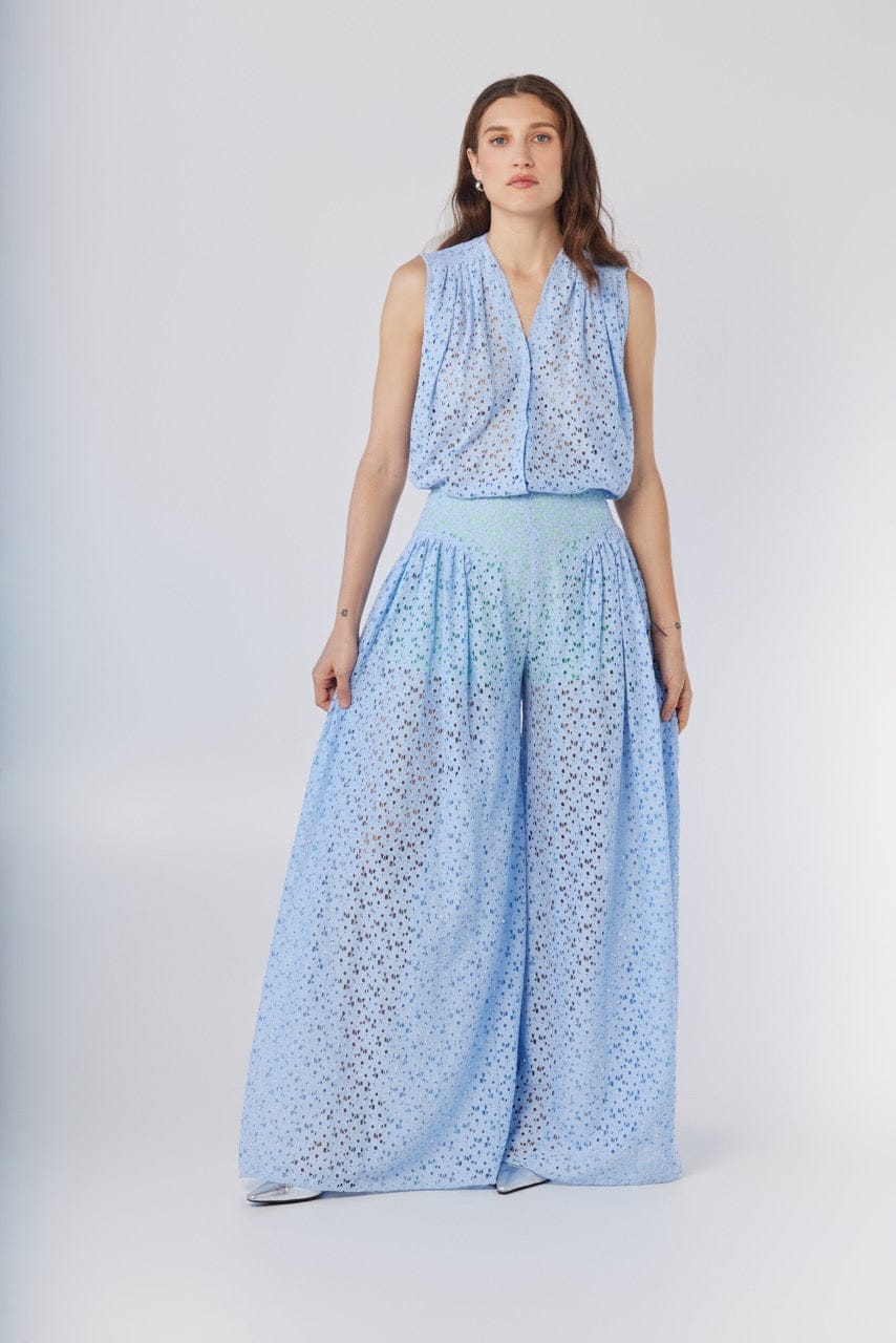 Victoria Pant in Bluebell Lace Pants CHRISTINE ALCALAY