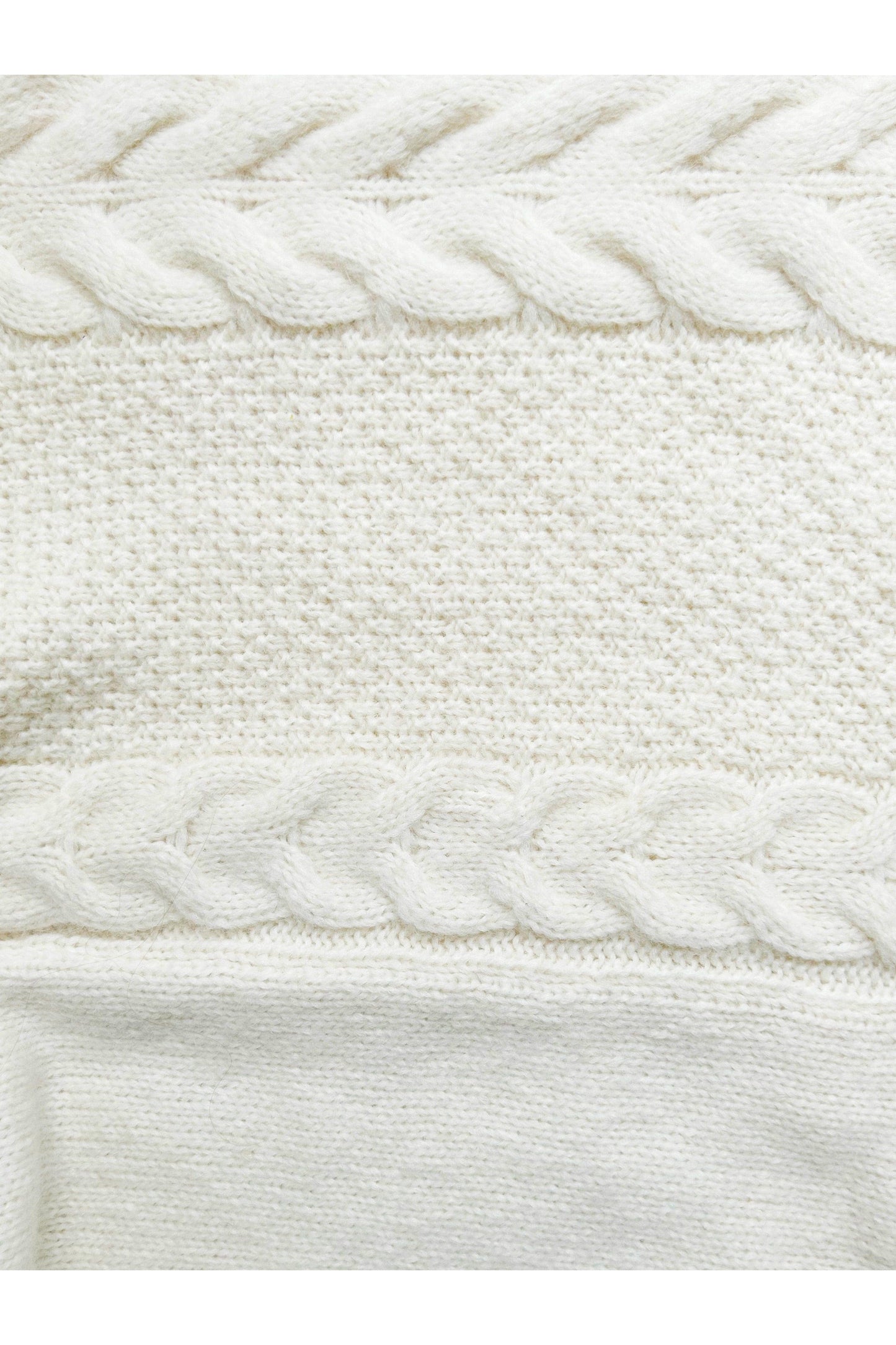 SAMPLE FW23 - Cat Poncho in Alpaca Wool Blend Samples CHRISTINE ALCALAY Cream ONE SIZE 