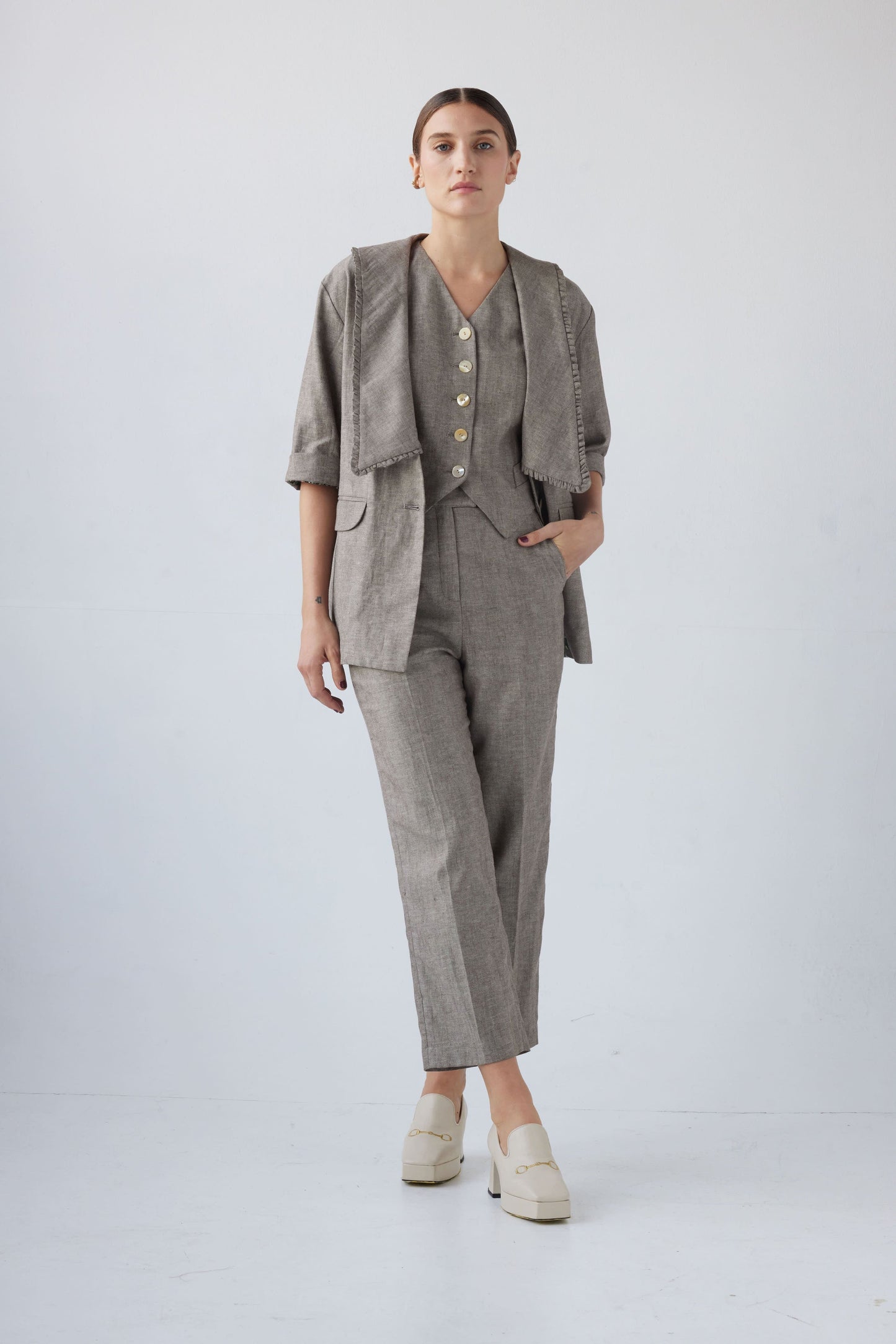 SAMPLE - Sandra Jacket in Soft Suiting Samples CHRISTINE ALCALAY   