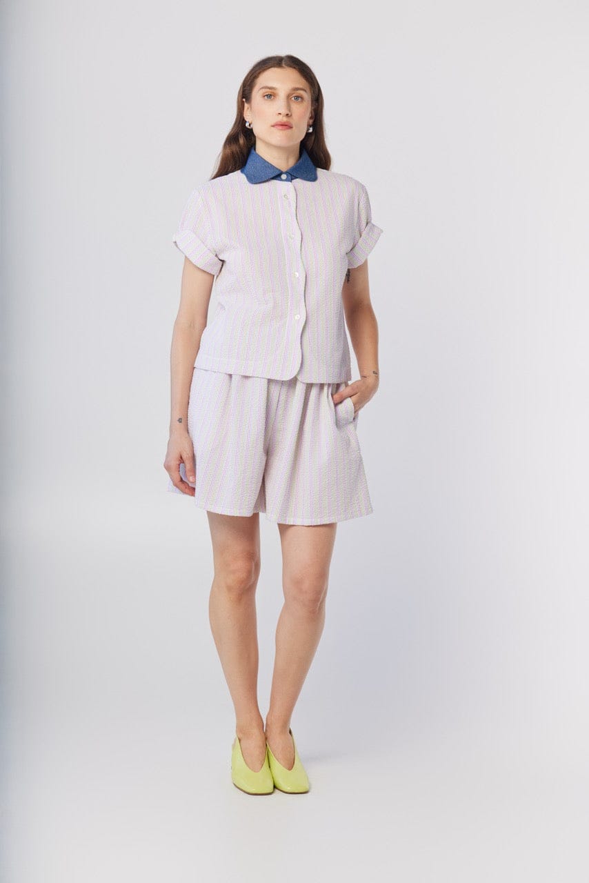 Gigi Shorts in Candy Stripe Seersucker Shorts CHRISTINE ALCALAY