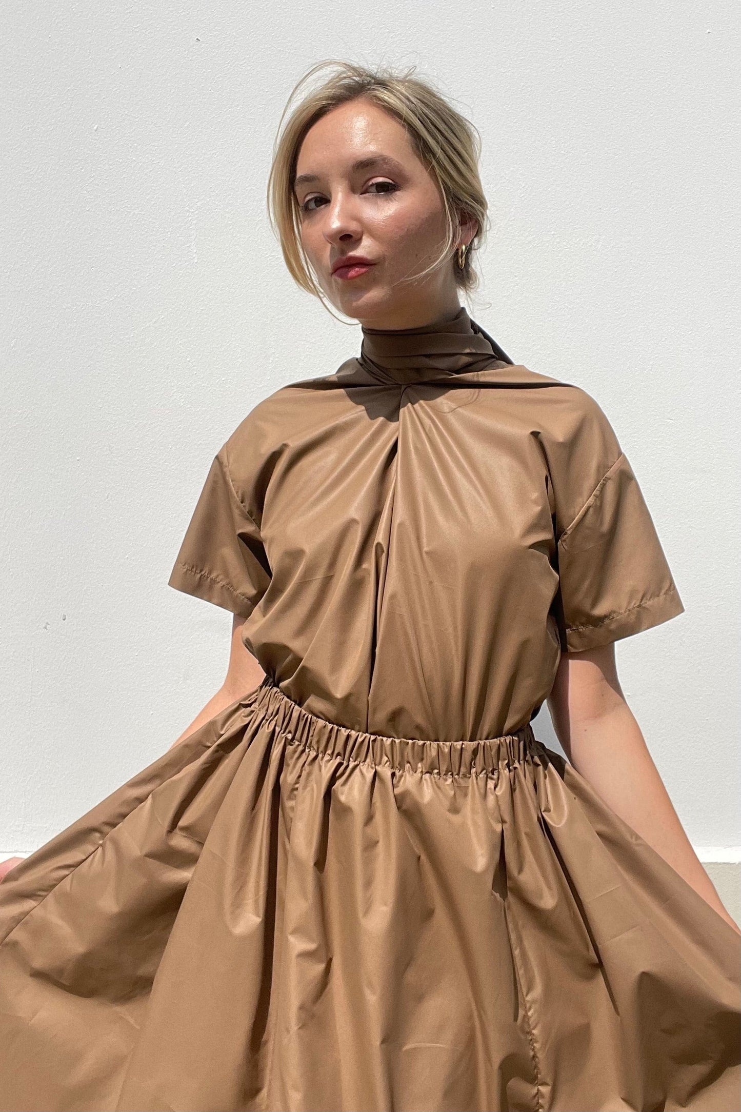 Erica Skirt in Milk Chocolate Skirt CHRISTINE ALCALAY   