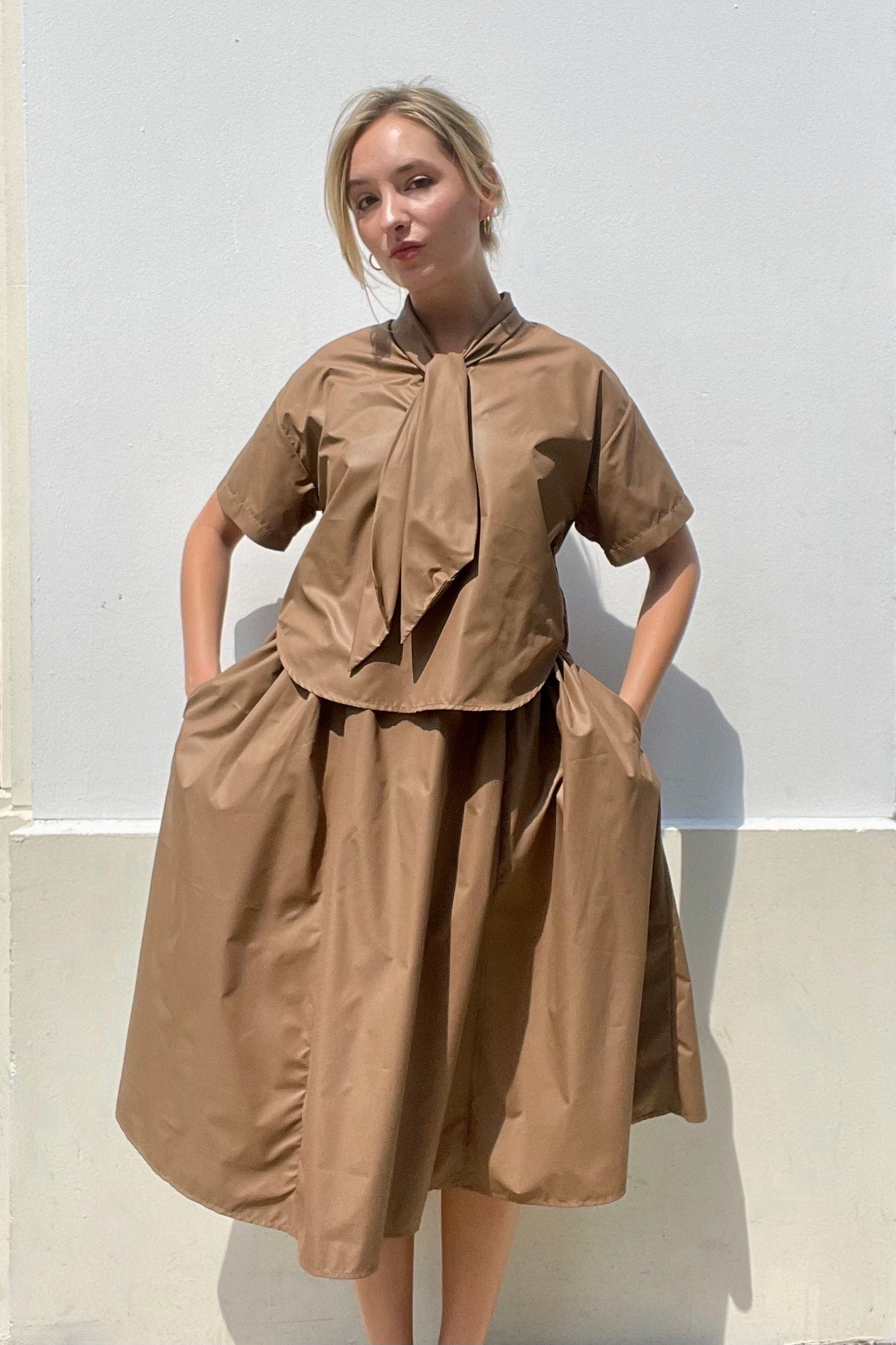 Erica Skirt in Milk Chocolate Skirt CHRISTINE ALCALAY   