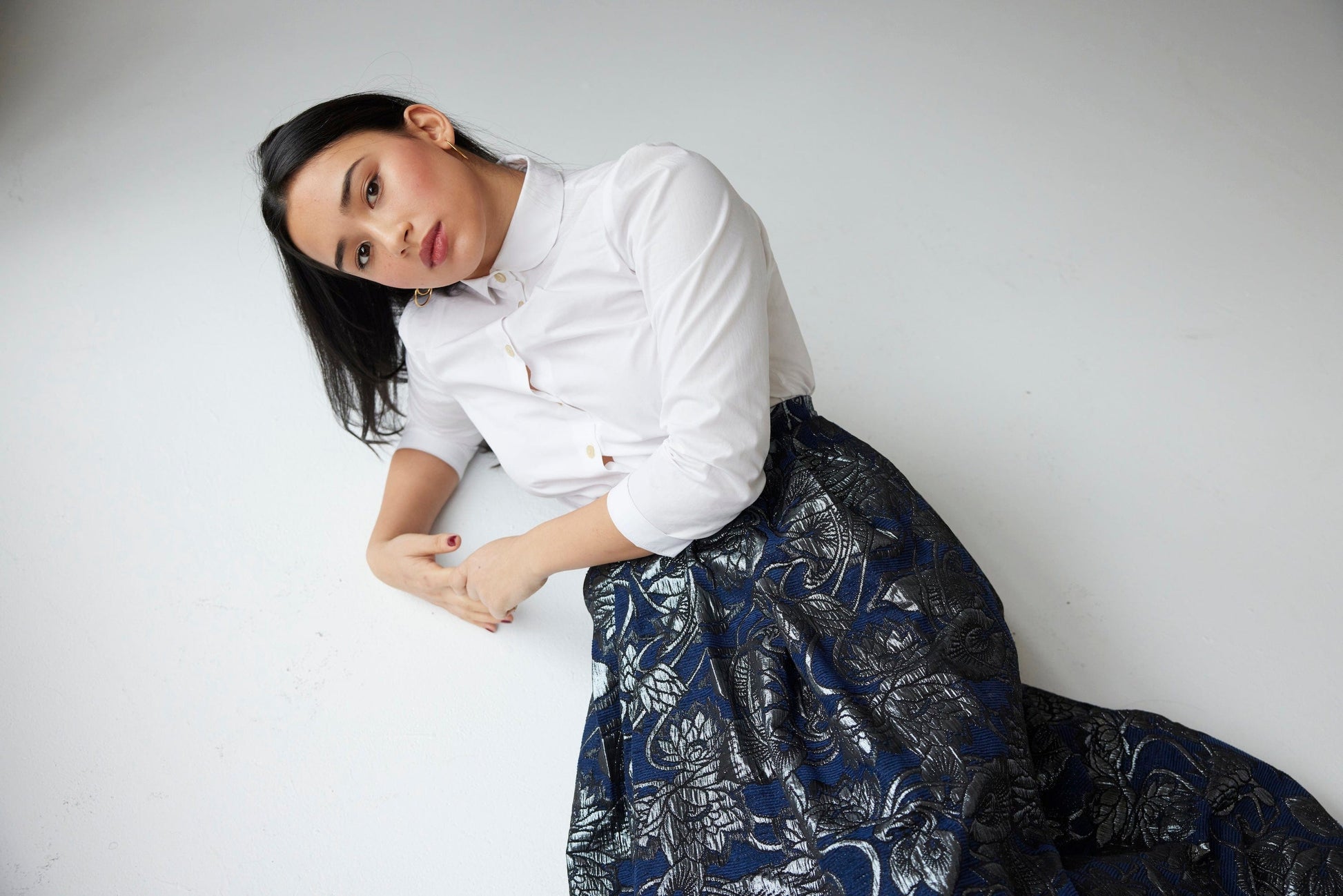 Audrey Midi Skirt in Brocade Skirt CHRISTINE ALCALAY   