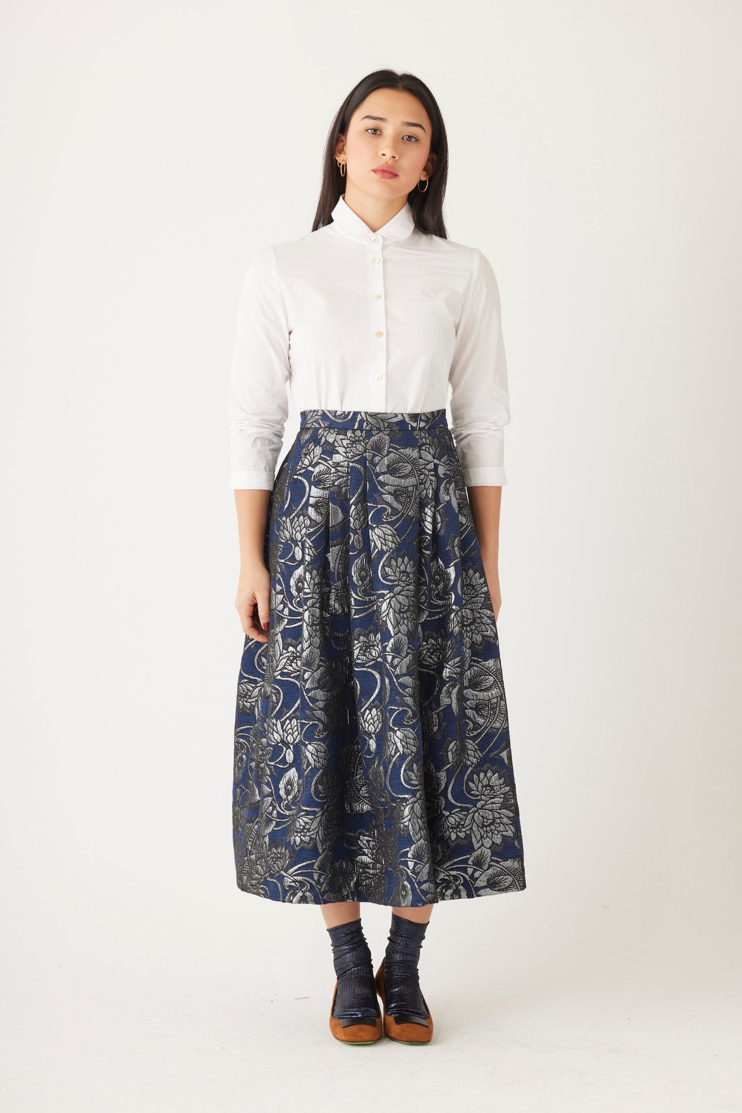 Audrey Midi Skirt in Brocade Skirt CHRISTINE ALCALAY   