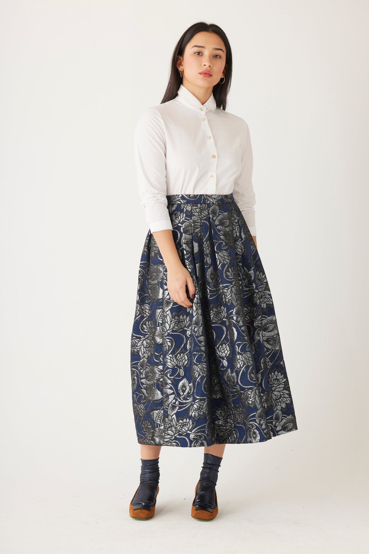 Audrey Midi Skirt in Brocade Skirts CHRISTINE ALCALAY