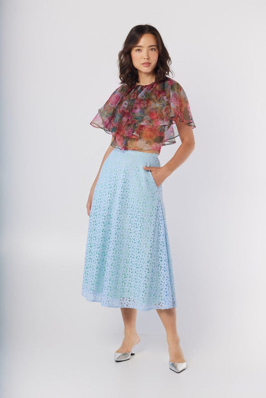 Christine Skirt in Bluebell Lace Skirts CHRISTINE ALCALAY