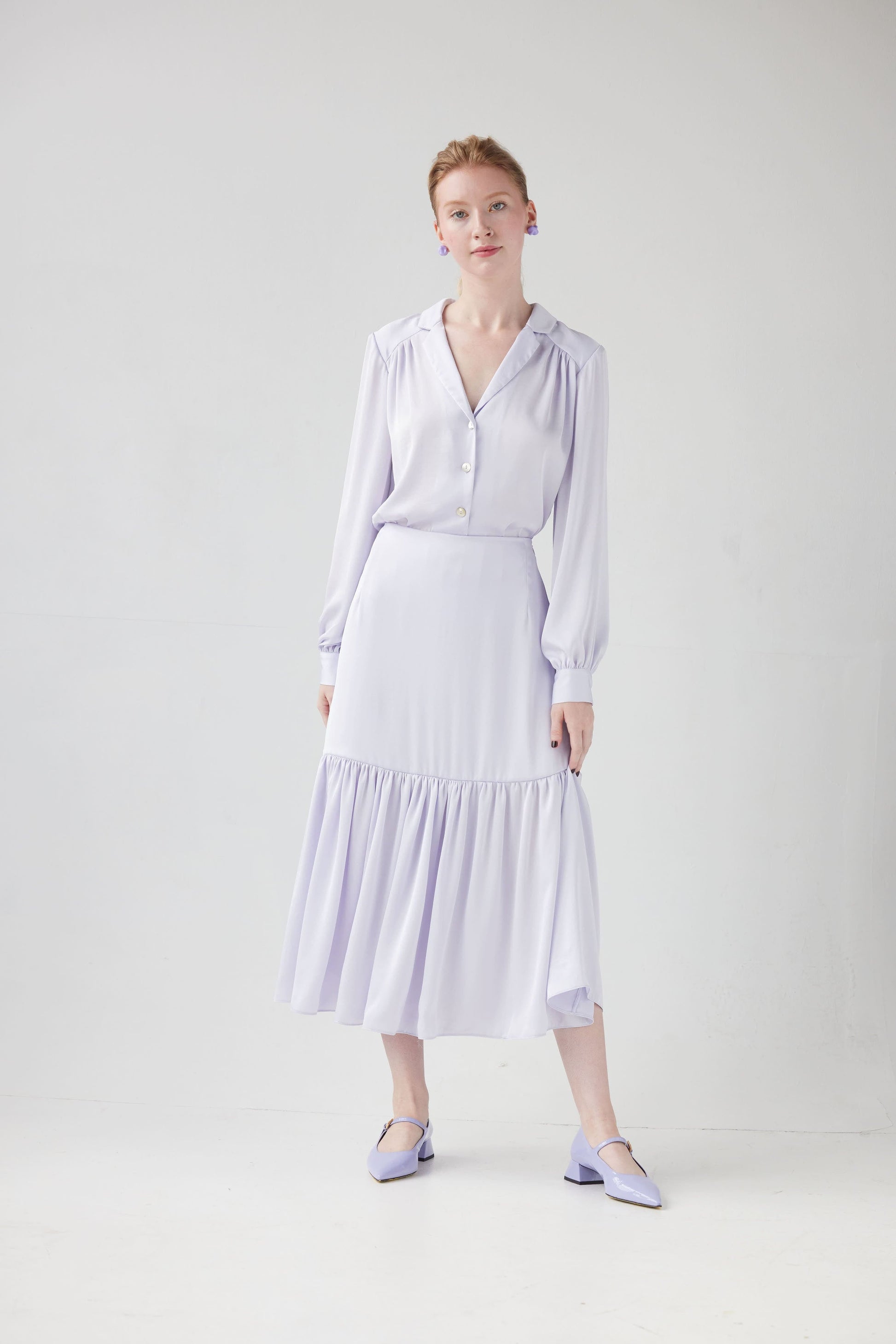 Colette Skirt in Japanese Charmeuse Skirts CHRISTINE ALCALAY   