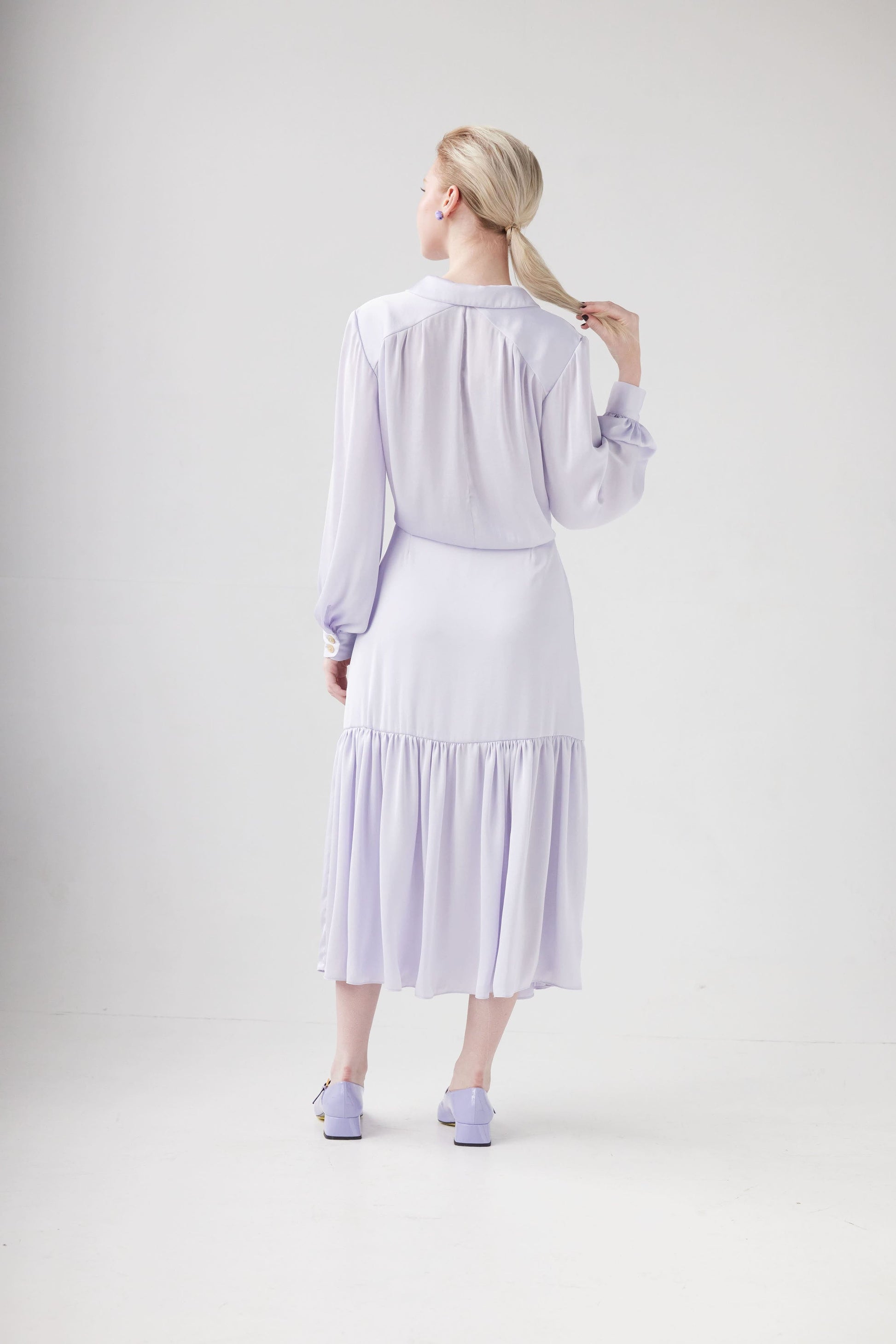 Colette Skirt in Japanese Charmeuse Skirts Christine Alcalay   