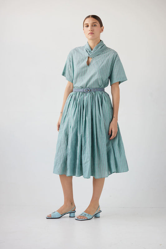 Erica Skirt in Striped Voile Skirts CHRISTINE ALCALAY   