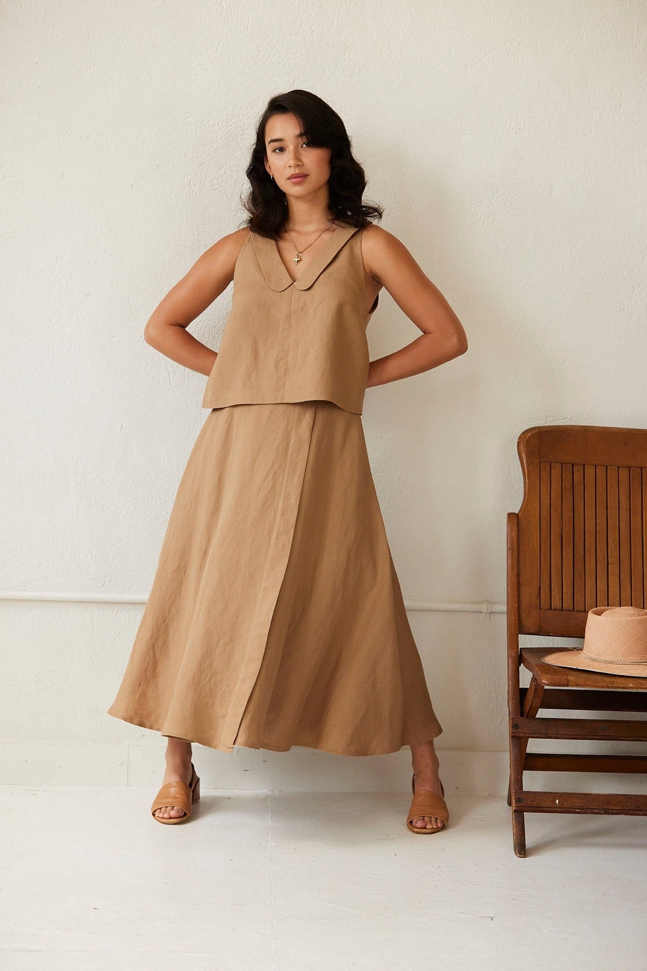 Thy-Lan Skirt in Linen Blend Skirts CHRISTINE ALCALAY   