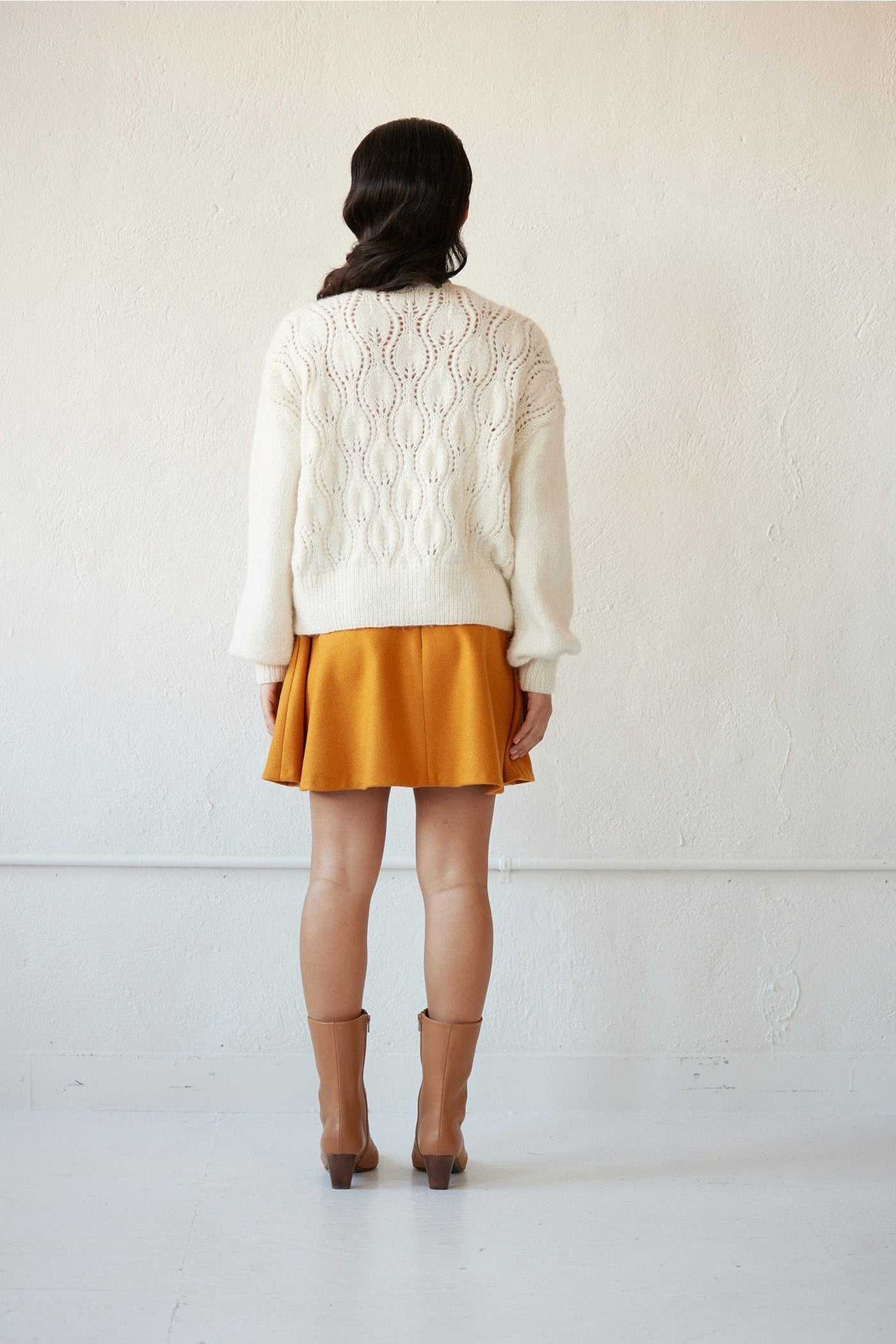 Velma Skirt in Wool Knit Skirts CHRISTINE ALCALAY   