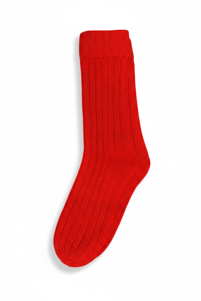 Ribbed Cashmere Socks Socks CHRISTINE ALCALAY Fire
