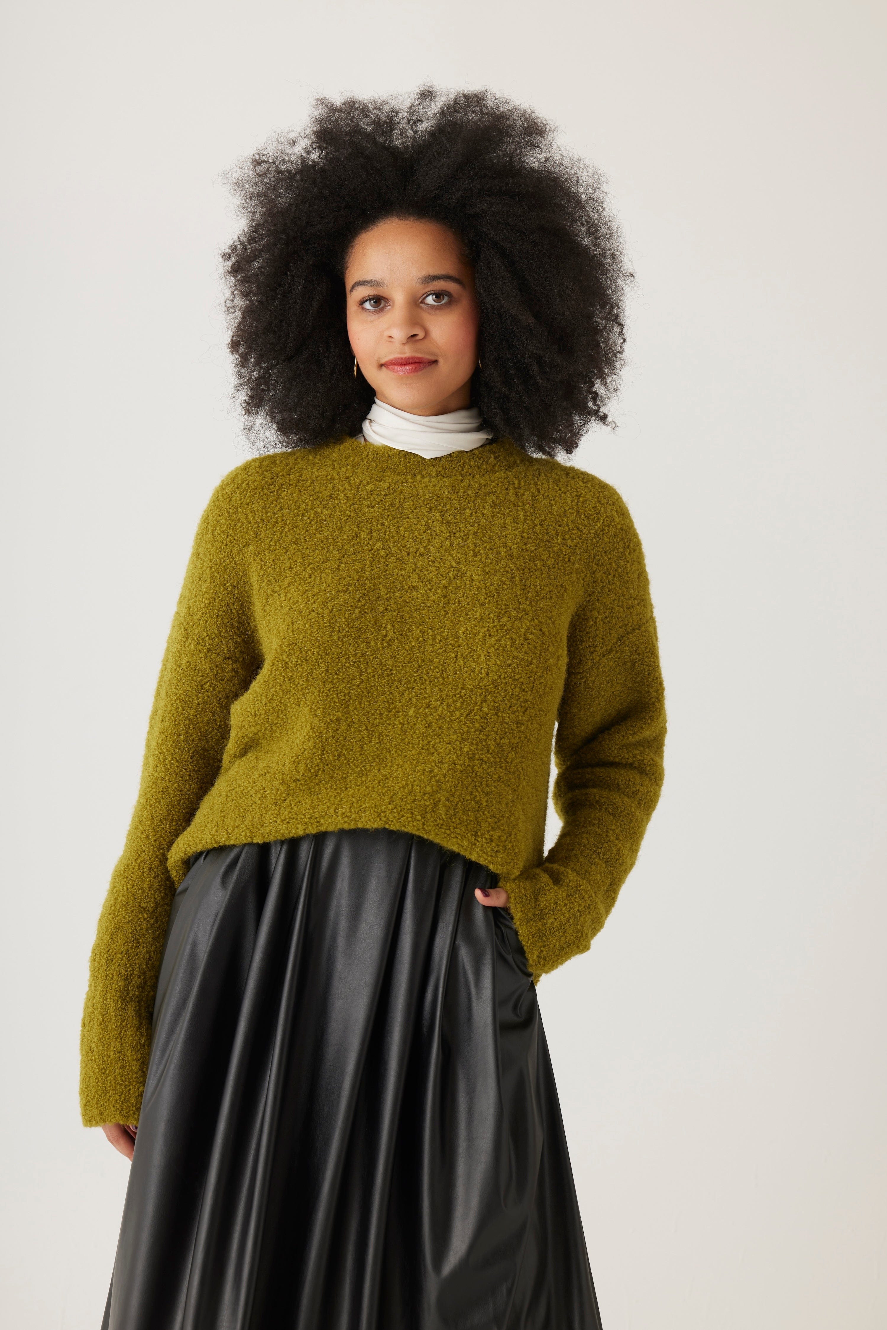 Teddy Sweater in Alpaca Boucle