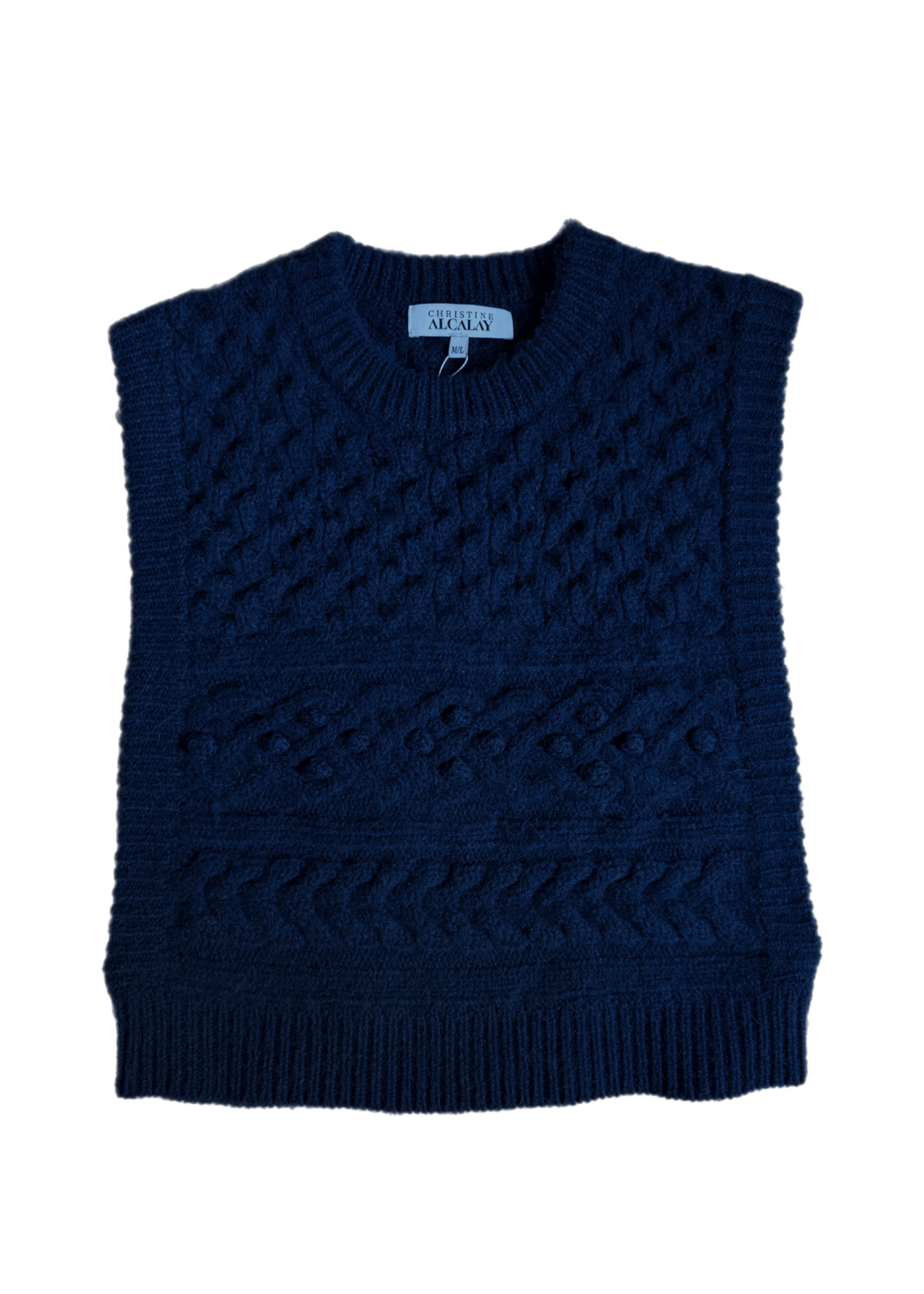 Mona Popcorn Sweater Vest Sweater CHRISTINE ALCALAY   