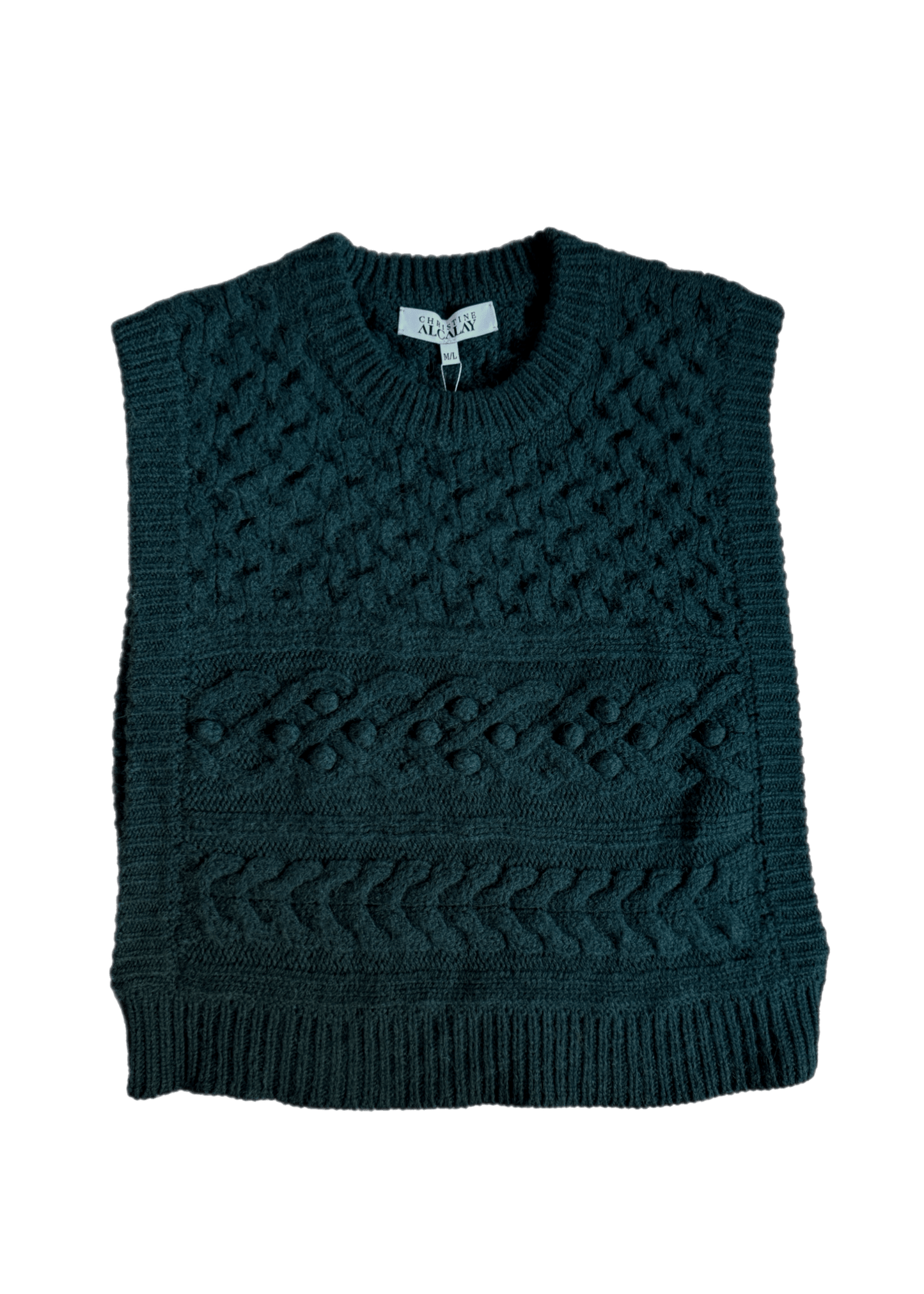 Mona Popcorn Sweater Vest Sweater CHRISTINE ALCALAY   