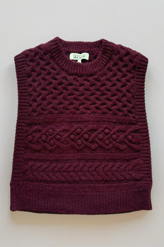 Mona Popcorn Sweater Vest Sweater CHRISTINE ALCALAY   