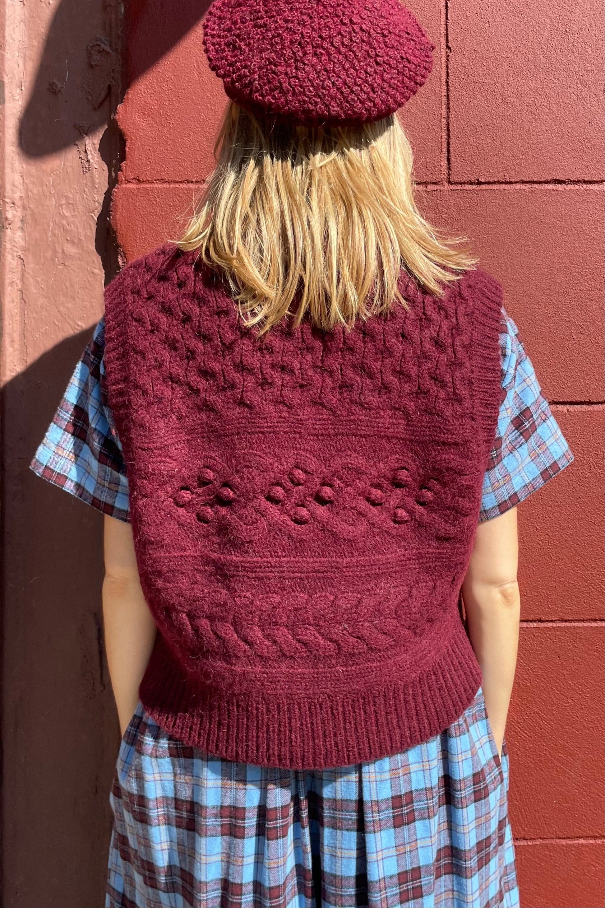 Mona Popcorn Sweater Vest Sweater CHRISTINE ALCALAY   