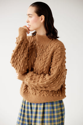 SAMPLE FW25 - Bobbie Popcorn Sweater in Alpaca Wool Samples CHRISTINE ALCALAY