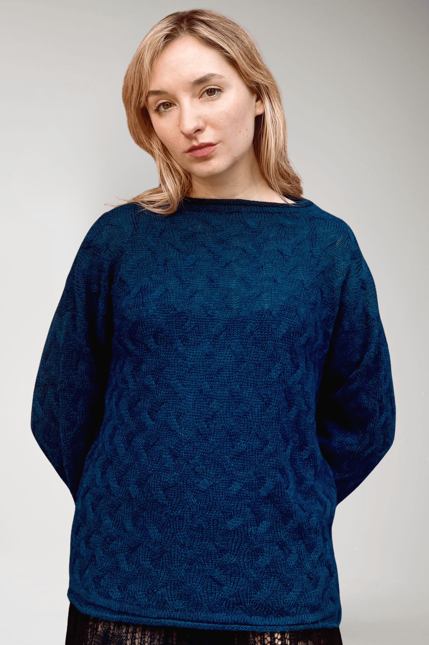 Bianca Cable Sweater Sweaters CHRISTINE ALCALAY Tourmaline One size