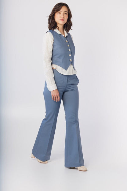 Annie Vest in Coast Cotton Twill Tops CHRISTINE ALCALAY