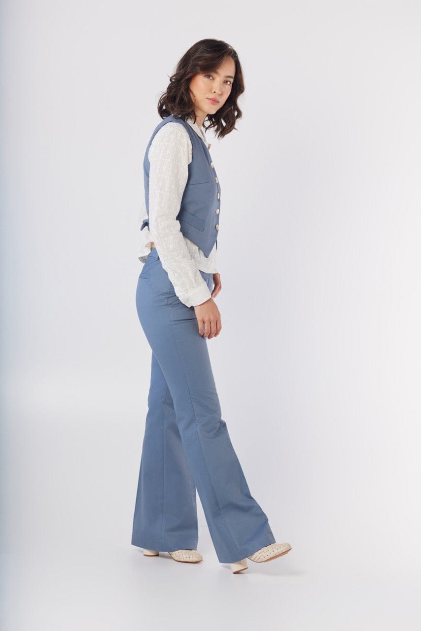 Annie Vest in Coast Cotton Twill Tops CHRISTINE ALCALAY