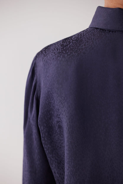 SAMPLE FW25 - Binty Blouse in Leopard Jacquard Samples CHRISTINE ALCALAY