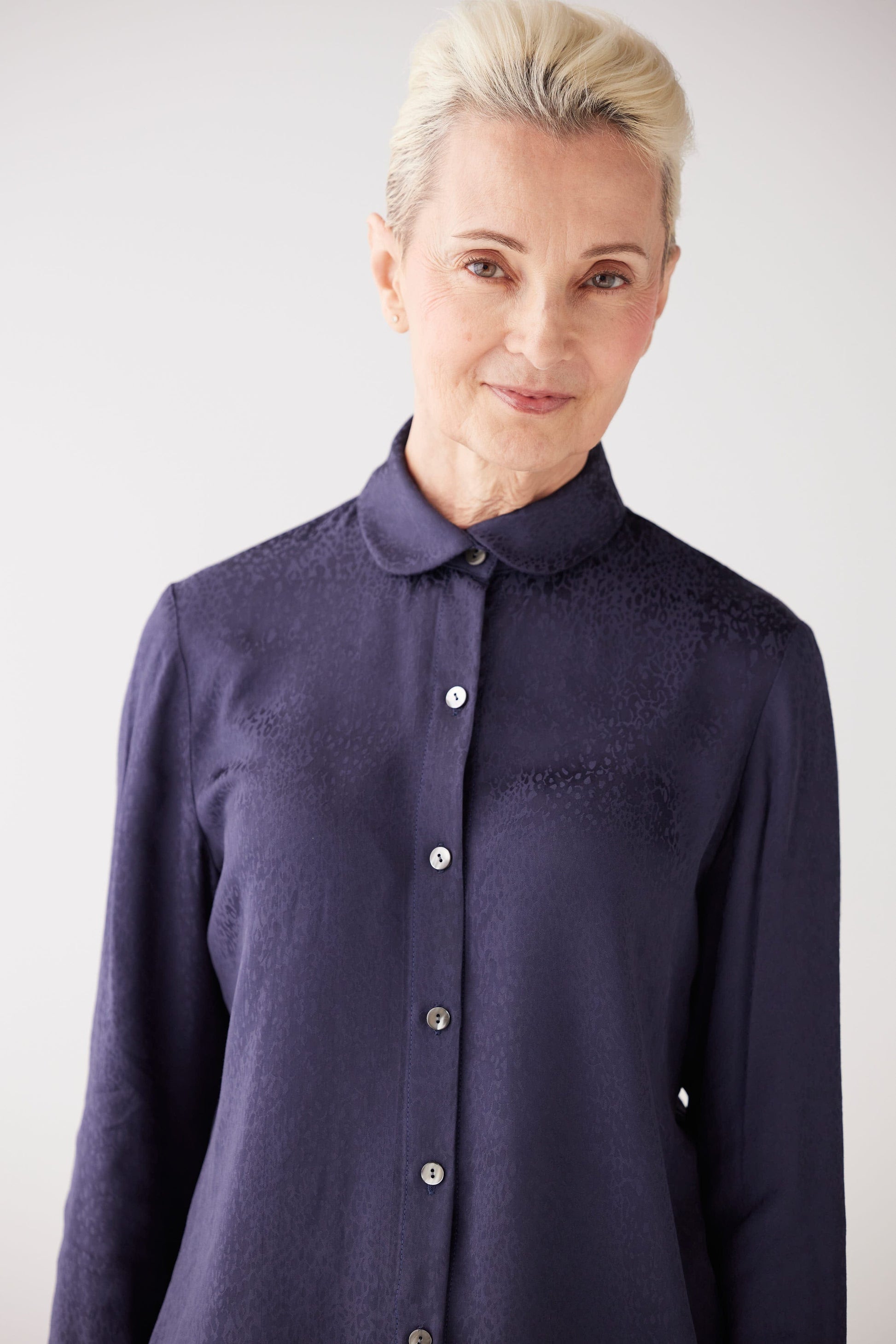 SAMPLE FW25 - Binty Blouse in Leopard Jacquard Samples CHRISTINE ALCALAY